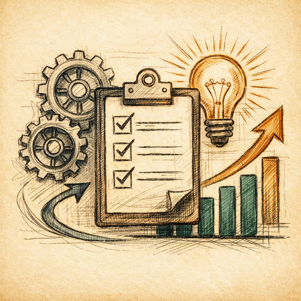 Bulblight, to-do list and a gear sketched together.